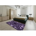 thumbnail image 5 of Ahgly Company Machine Washable Indoor Square Transitional Deep Purple Area Rugs, 4' Square, 5 of 7