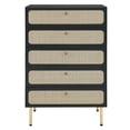 thumbnail image 6 of Modway Chaucer 5-Drawer Particleboard and Rattan Chest in Black, 6 of 8