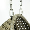 thumbnail image 6 of LeisureMod Modern Beige Wicker Double 2-Person Hanging Egg Swing Chair in Dark Red, 6 of 10