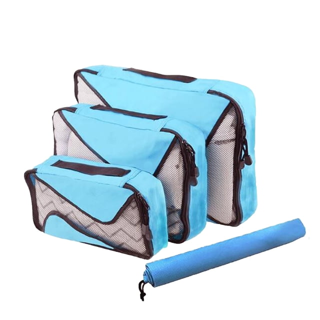 Laklulu - Bolsa de viaje sencilla de tres piezas, bolsa de almacenamiento de ropa fácil de transportar