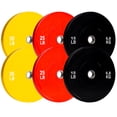 thumbnail image 1 of PRISP Olympic Bumper Weight Plate - Rubber Plate for 2 Inch Olympic Barbell with Steel Insert; Pairs, Sets and Single Plates Available, 1 of 9