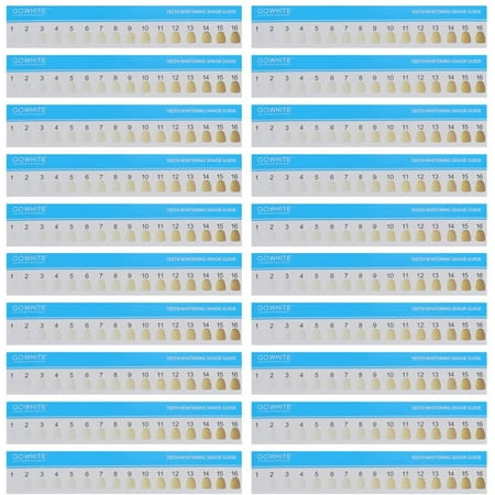 XISOBO 20Pcs Teeth Whitening Shade Guide Practical Teeth Bleaching ...