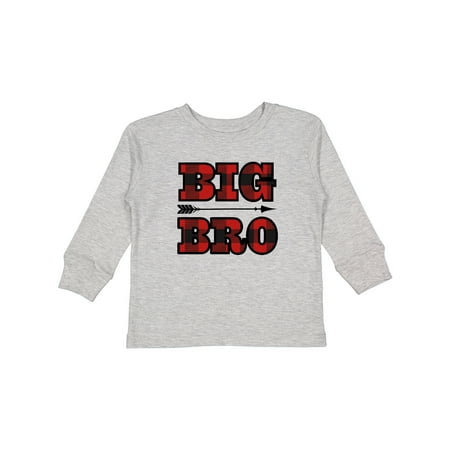 

Inktastic Big Bro Buffalo Plaid Brother Gift Toddler Boy Girl Long Sleeve T-Shirt