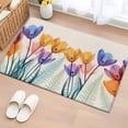 thumbnail image 3 of Spring X-ray Front Door Rugs 2x3 ft Floral Yellow Purple Tulips Fern Leaf Retro Small Rug for Entryway Non Slip Washable Bathroom Door Mat Absorbent Floor Mat for Indoor Entrance, 3 of 9