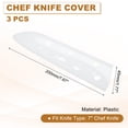 thumbnail image 2 of Fundas de seguridad de plástico Uxcell para cuchillo de chef, protector de hoja de cuchillo para cocina bar blanco, 2 of 7