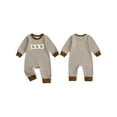 thumbnail image 2 of BemeyourBBs Boy Thanksgiving Stripe Romper Turkey Embroidery Long Sleeve Jumpsuit, 2 of 9