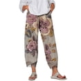 thumbnail image 1 of Pantalones de Verano de Pierna Ancha Moda Suelta Impresa Capris, Pantalones Casuales Cómodos de Piernas Anchas para Uso Al Aire Libre Y en el Hogar, 1 of 5