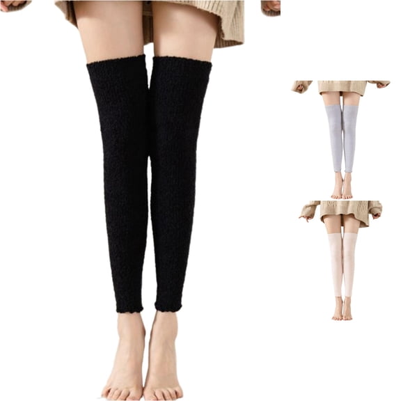 Rggeeun Knee High Socks for Women Stretch Womens Socks Warm Lightweight Long Socks Fall Winter Stockings Party Trendy,Black,One Size