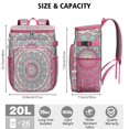 thumbnail image 3 of Mandala Pattern Ethnic Backpack Cooler, Boho Vintage Floral Design Lunch Backpack, Leakproof Insulated Bag for Camping Hiking Picnic, 3 of 6