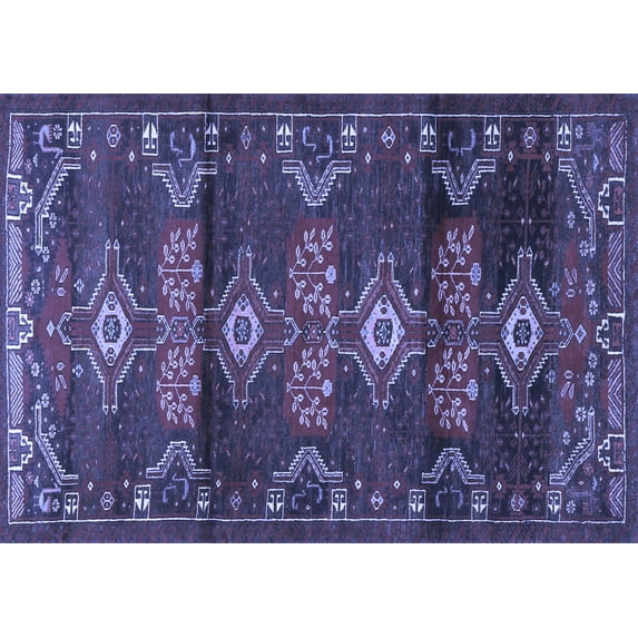 Ahgly Company Indoor Rectangle Persian Blue Traditional Area Rugs, 2' x 3'