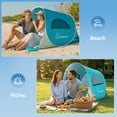 thumbnail image 6 of WolfWise UPF 50+ Easy Pop Up 1-2 Person Beach Tent Sport Umbrella Instant Sun Shelter Tent Sun Shade Canopy, Blue, 6 of 8