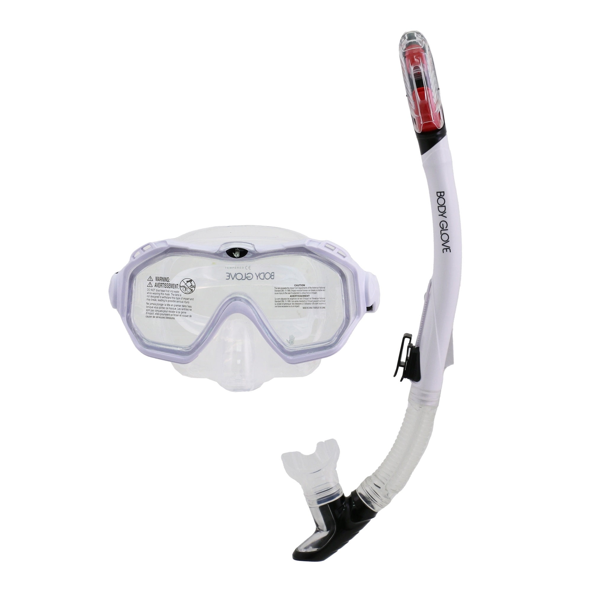 2 Pack Blue Body Glove Enlighten II Large/XL Diving Snorkel Goggles Mask Set 