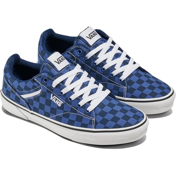 Vans Mens Seldan Shoe Tonal Check Dress Blues, Size 10.5