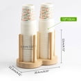 thumbnail image 3 of XISAOK Disposable Cup Storage Holder Rack Shelf Water Tea Cups Wood Dispenser Organizer, 3 of 15
