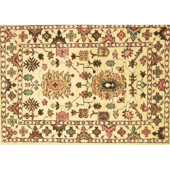 Ahgly Company Indoor Rectangle Abstract Brown Contemporary Area Rugs, 7' x 9'