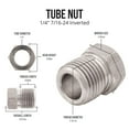 thumbnail image 4 of 4LIFETIMELINES Stainless Steel Brake Line Tube Nut, 1/4 (7/16-24 Inverted), Bag of 10, 4 of 5