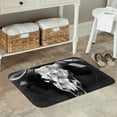 thumbnail image 7 of Sikiie White Black Sheep skull Print Flannel Anti-slip Floor Mat 16x24in, Thickened Dustproof Entrance Door Mat Floor Mat for Kitchen, Bathroom, Laundry Room, 7 of 7