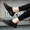 thumbnail image 6 of Sngxgn Women Outdoor Mesh Shoes Casual Slip On Comfortable Soles Running Sports Shoes Slip on Sneakers(Black,7.5), 6 of 7