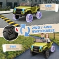 thumbnail image 3 of Historyli 24V Ride On Car, 2 Seater Ride On Car Truck, Electric Car, with Parent Remote Control, Green, 3 of 9