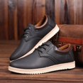 thumbnail image 1 of Zapatos de trabajo impermeables y antideslizantes de cuero con punta grande, zapatos de trabajo para hombres, zapatos casuales, zapatos de hombre coreanos, zapatos de moda de primavera, zapatos de, 1 of 6