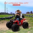 thumbnail image 5 of Electric ATV 24v Quad Ride on Toy – 4WD Battery Powered Vehicle with Dual 7AH Batteries, 4×80w Strong Motors, EVA Rubber Wheels, Handlebar Throttle, LED Lights & Built-in Music, Red, 5 of 7