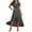 Dark Gray, variant on Plus Size Swing Dresses for Womens 2026 Fashion Summer Wrap V-Neck Short-Sleeve Maxi Dress With High Slit Multiple Colors