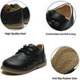thumbnail image 5 of Toddler Boys Girls Dress Shoes PU Leather Lace Up Wedding School Uniform Loafer Flats Boys Dress Shoes, 5 of 6