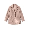 thumbnail image 4 of Fancifize Peacoat for Women Single Breasted Notched Collar Wool Trench Coat with Pockets,S-3XL, 4 of 8