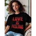 thumbnail image 2 of Camiseta de mujer, camisetas de manga corta, camisetas casuales, camisetas de cuello redondo con temática de San Valentín para mujer, 2 of 8