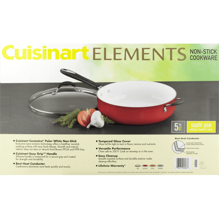 Cuisinart 5 Quart Sauté Pan with Helper Handle and Cover