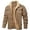 Khaki, variant on uikmnh Mens Coats and Jackets Mens Fashion Solid Pocket Cardigan Button Sweater Jacket Size:2XL