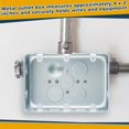 thumbnail image 3 of Copkim 4 Pcs Metal Electrical Junction Box 2-1/8" Deep Three Gang Multi Device Box Square Silver Galvanized Steel Drawn Construction, 3 of 6