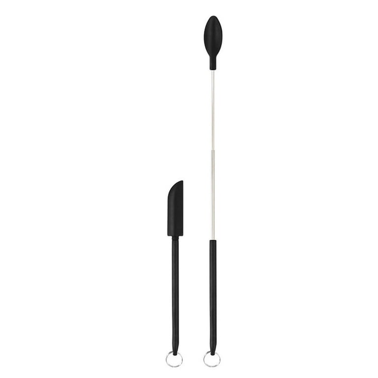 LAM Mini Thin Silicone Slim Spatula Spoon Set,Small jar Long Handle Skinny  Makeup spatulas Tiny Scra…See more LAM Mini Thin Silicone Slim Spatula