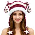 thumbnail image 2 of Beanies Cat Beanie Y2k Beanie Goth Knit Hat Grunge Crochet Hats for Women y2k Accessories,One Size, 2 of 4