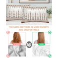 thumbnail image 4 of Hokiten King Size Pillow Cases Set of 2, Pillow Covers for Bed, Retro Southwest, Satin Pillowcases with Zipper for Hair/Skin, Geometric Abstract Bohemia Native Tribal 20x36 Inches, 4 of 6