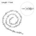 thumbnail image 2 of Uxcell 1Yard Rhinestone Trim,Crystal Rhinestone Close Chain Trim for DIY Crafts,Bridal Decorations,Bags Decoration, 2 of 6