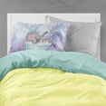 thumbnail image 2 of Elephant Bathing Watercolor Fabric Standard Pillowcase, 2 of 2