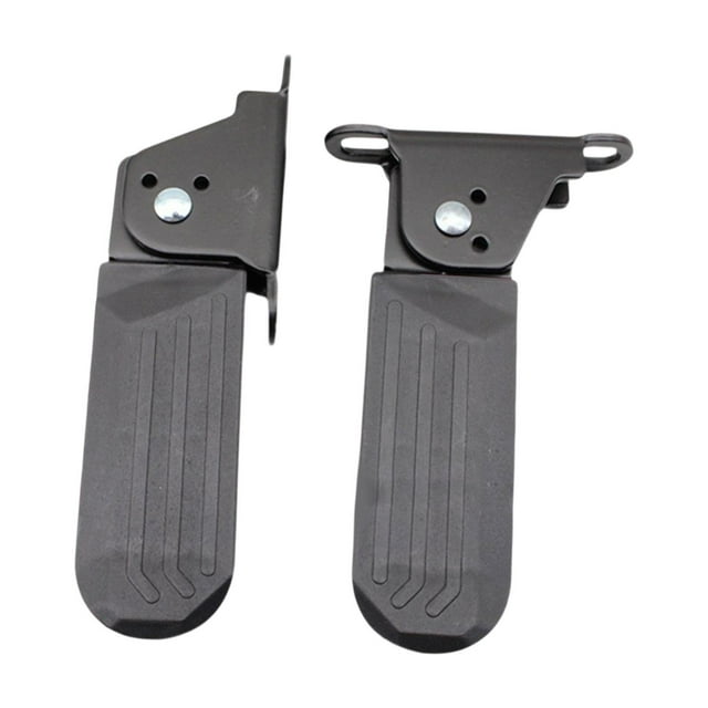 Almencla Electric Bike Pedals Anti Slip Foldable Accessories Easy to Install Direct Replaces Rubber Metal Passenger Foot Pegs Footrest Hole Distance 5cm