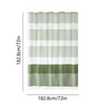 thumbnail image 3 of VOTRUDI Faux Linen Shower Curtain - Waterproof Polyester Green Patchwork 72x72in, 3 of 6
