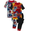 Little Boys' 4-Piece Spider-Man 3 Logo Pajama Sets