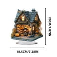thumbnail image 3 of hengsof Ghost Halloween Village Haunted House Acrylic Castle House Crafts for Indoor Outdoor Halloween Party Decor Supplies, 3 of 7