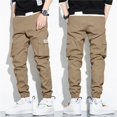 thumbnail image 4 of Pantalones Cargo Harem para hombre, ropa deportiva táctica para correr, chándales de talla grande 3xl, primavera y verano, 2023, 4 of 4