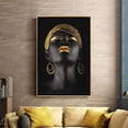thumbnail image 2 of Pinturas Decorativas Maquillaje Dorado Pintura en Lienzo Cuadros de Arte de Pared Arte de Pared de Mujer Negra para Sala de Estar Decoración del hogar Carteles e Impresiones, 30 * 45 cm oso de fresa Hogar, 2 of 5