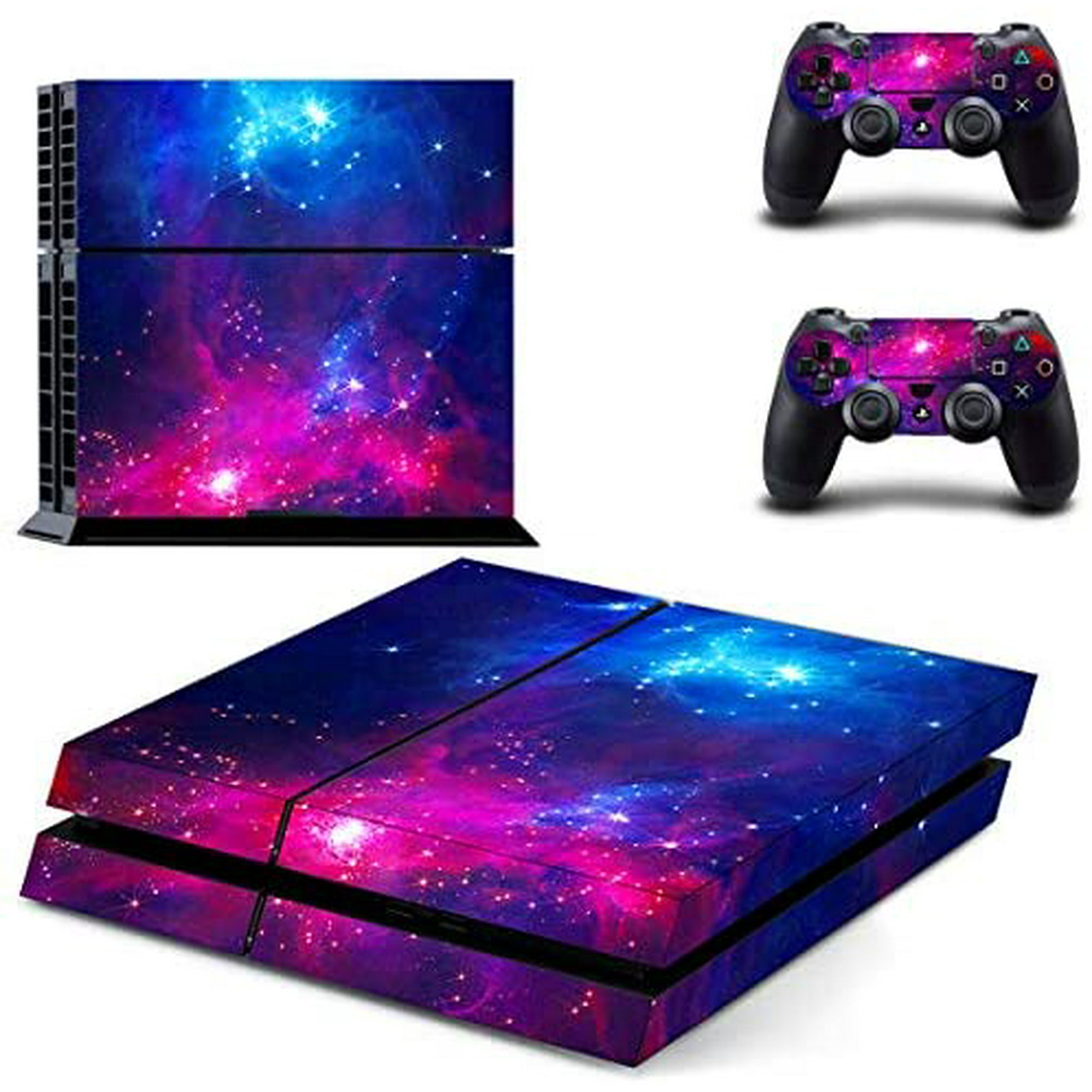 Uushop Purple Blue Galaxy Vinyl Skin Decal Sticker Cover Set For Sony Ps4 Console And 2 Dualshock Controllers Skin Walmart Canada - star platinum decal roblox