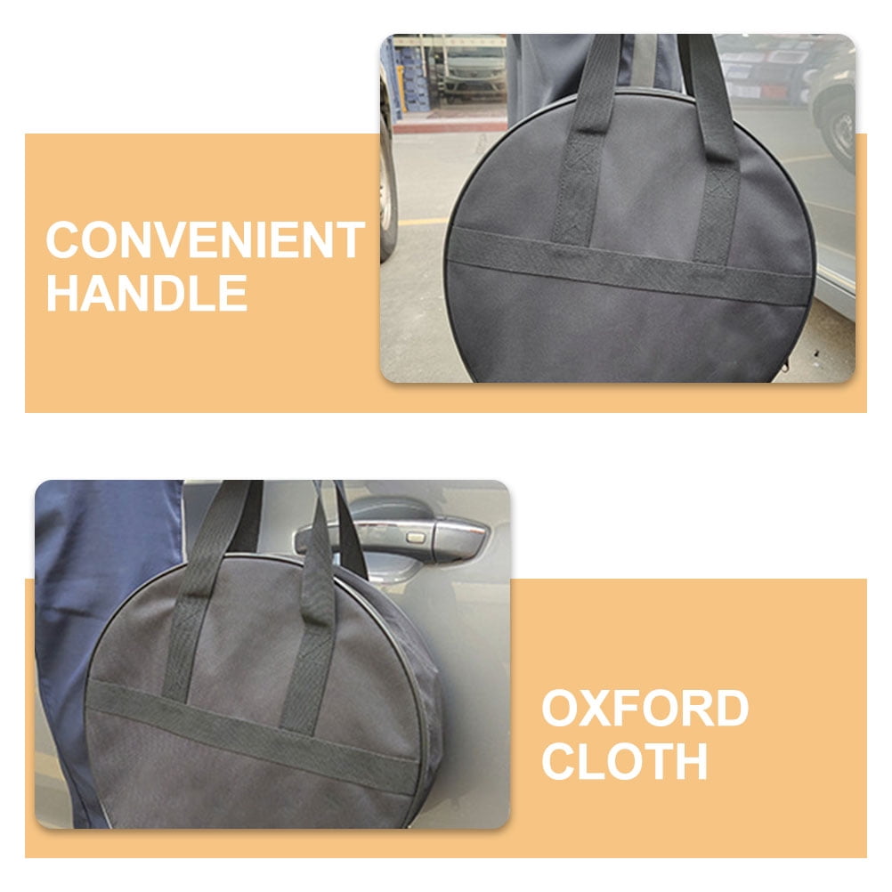 BESTONZON Round Black Tool Organizer Bag with Large Capacity for Automotive Maintenance