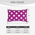 thumbnail image 4 of Gaeub Purlpe And White Polka Dot Printed Pillow Case, Comfort Soft Hidden Zipper, Suitable for Sofa, Bedroom-16"x24", 4 of 6