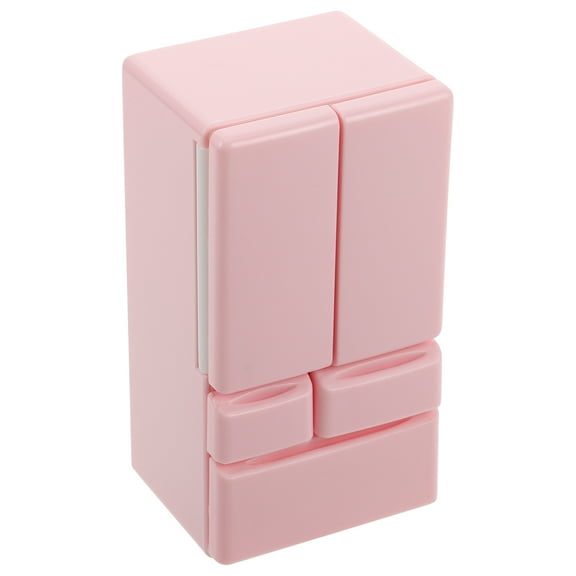 FRCOLOR Miniature Dollhouse Refrigerator 1: 12 Scale Double Door Mini Fridge Dollhouse Furniture Kitchen Pretend Role Play Toy For Minihouse Accessories Photo Props Play Pretend