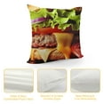 thumbnail image 4 of JEUXUS  Hamburgers Decorative Pillow Case Pillowcase Giant Funny Food Throw Pillow Covers  for Sofa Couch Bed Chair Car Novelty Weird Cushion Cover Realistic Food Outdoor Pillows Covers, 4 of 5