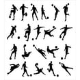 thumbnail image 3 of Ambesonne Soccer Duvet Cover Set, Football Silhouettes, Twin, Black White, 3 of 3
