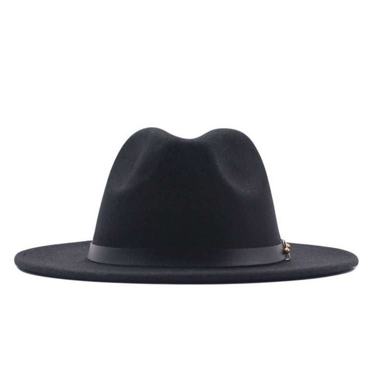 Womens Classic Wide Floppy Panama Hat Belt Buckle Wool Fedora Hat Rolling  Stripe Hat Kitchen Hats Men Cap Mesh Retro Dad Hats Trucker Hat for Big  Head Man Hats And Caps Parlor